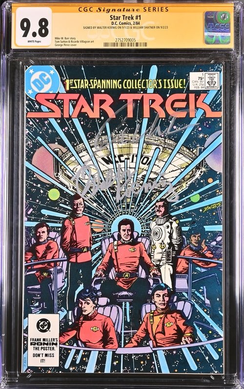 Star Trek #1 DC Comics CGC Signature Series 9.8 Cast x2 Signed Koenig, Shatner GalaxyCon