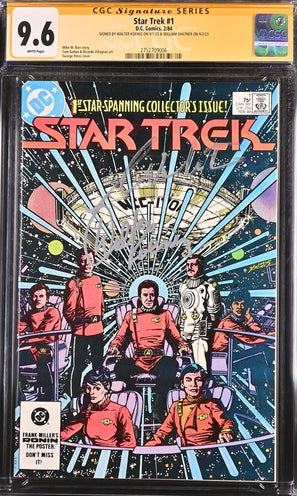 Star Trek #1 DC Comics CGC Signature Series 9.6 Cast x2 Signed Koenig, Shatner GalaxyCon