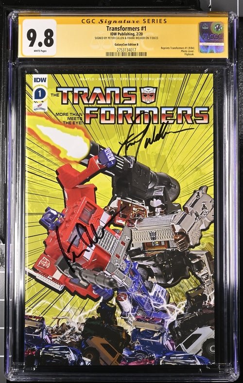 Transformers #1 GalaxyCon Exclusive Cover B IDW CGC Signature Series 9