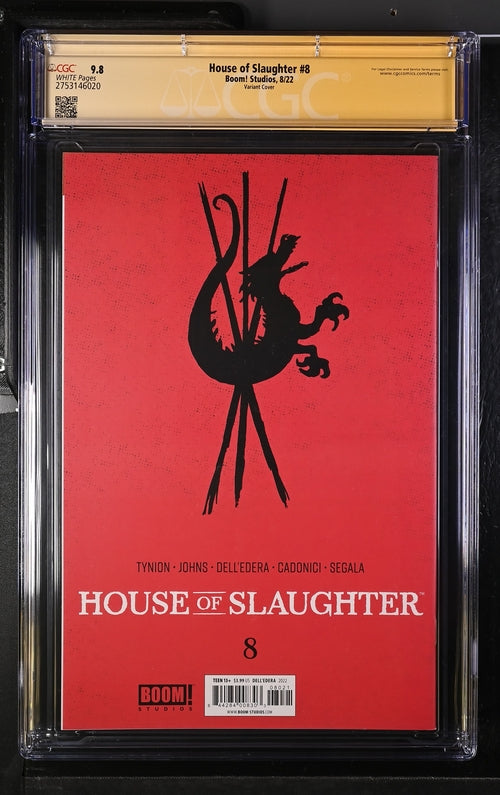 House of Slaughter #8 Variant Edition Boom! Studios CGC Signature Series 9.8 Signed Cadonici, Johns GalaxyCon