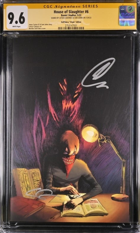 House of Slaughter #6 1:25 Dell'Edera Virgin Edition CGC Signature Series 9.6 Signed Cadonici, Johns