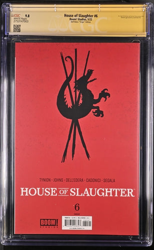 House of Slaughter #6 1:25 Dell'Edera Virgin Edition CGC Signature Series 9.8 Signed Cadonici, Johns