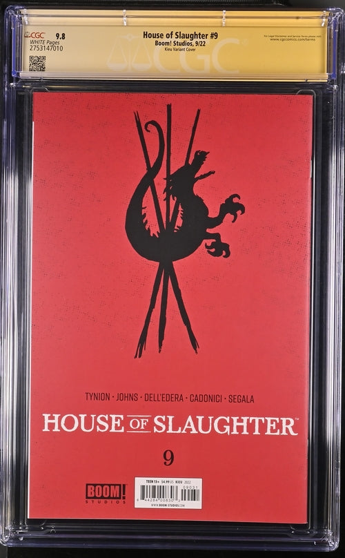 House of Slaughter #9 Kieu Virgin Boom! Studios CGC Signature Series 9.8 Signed Cadonici, Johns