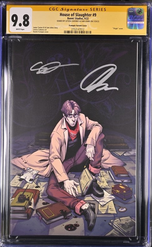 House of Slaughter #9 Boom! Studios Franquiz cover CGC Signature Series 9.8 Signed Cadonici, Johns