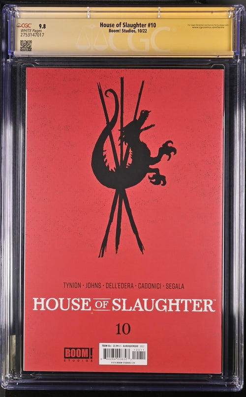 House of Slaughter #10 Boom! Studios CGC Signature Series 9.8 Signed Letizia Cadonici, Sam Johns