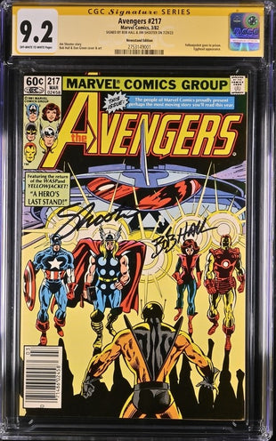 Avengers #217 Marvel Comics CGC Signature Series 9.2 Signed x2 Jim Shooter, Bob Hall