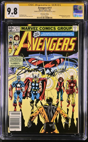 Avengers #217 Newsstand Edition Marvel Comics CGC Signature Series 9.8 Signed Hall, Shooter