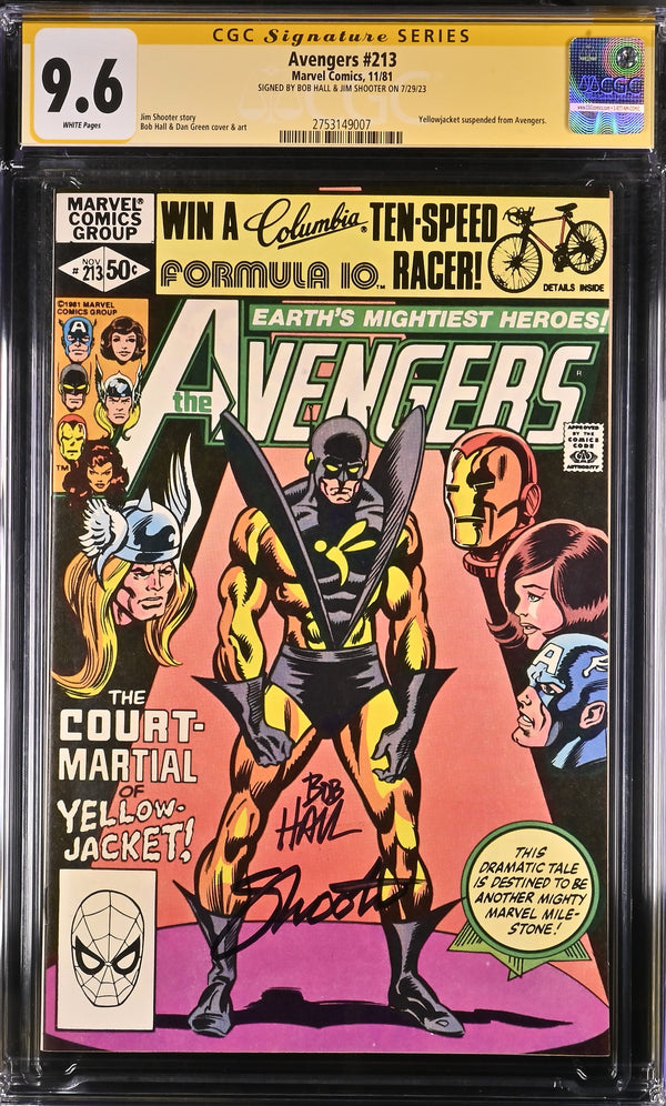 Avengers #213 Marvel Comics CGC Signature Series 9.6 Signed Hall, Shooter