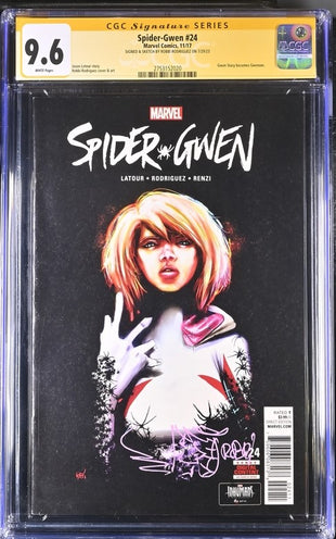Spider-Gwen #24 Marvel Comics CGC Signature Series 9.6 Signed & Sketch Robbi Rodriguez