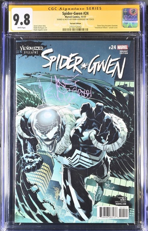 Spider-Gwen #24 Venomized Villains Variant Marvel Comics CGC Signature