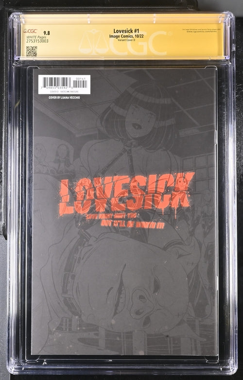 Lovesick #1 Variant Cover D Image Comics CGC Signature Series 9.8 Signed Luana Vecchio GalaxyCon