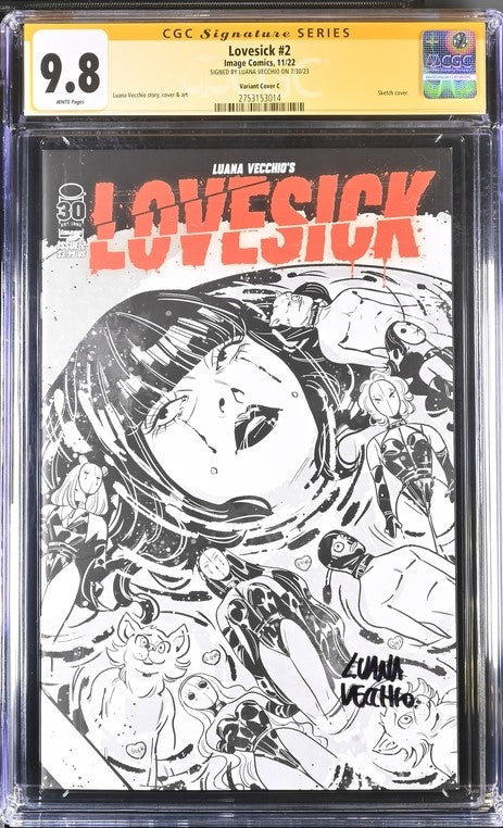 Lovesick #2 Variant Cover C Image Comics CGC Signature Series 9.8 Signed Luana Vecchio GalaxyCon