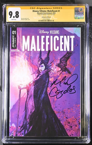 Disney Villains Maleficent #1 GalaxyCon Exclusive Variant CGC Signature Series 9.8 Signed by Michael Gaydos GalaxyCon