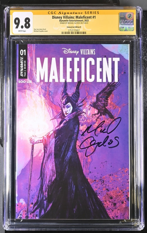 Disney Villains Maleficent #1 GalaxyCon Exclusive Gaydos Variant CGC Signature Series 9.8 Signed by Michael Gaydos GalaxyCon