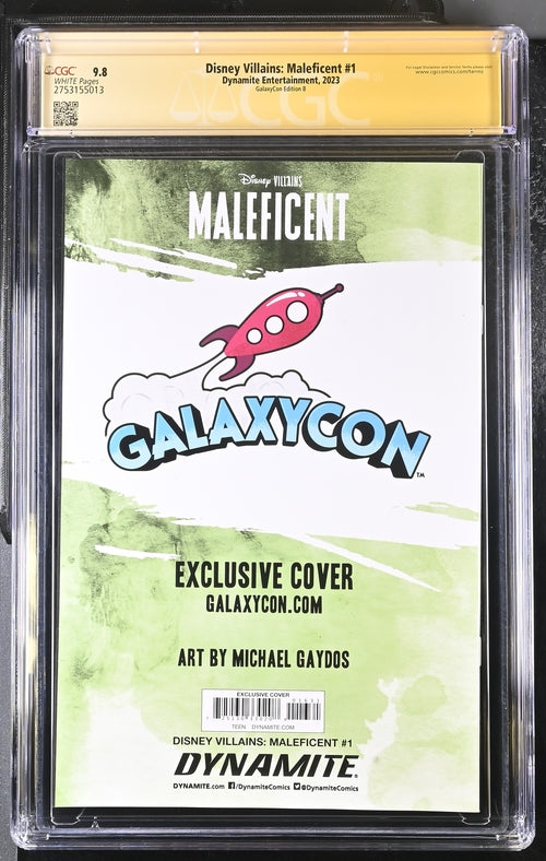 Disney Villains Maleficent #1 GalaxyCon Exclusive Gaydos Variant CGC Signature Series 9.8 Signed by Michael Gaydos GalaxyCon