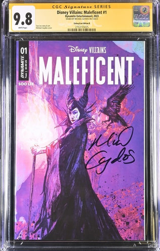 Disney Villains Maleficent #1 GalaxyCon Exclusive Variant CGC Signature Series 9.8 Signed by Michael Gaydos