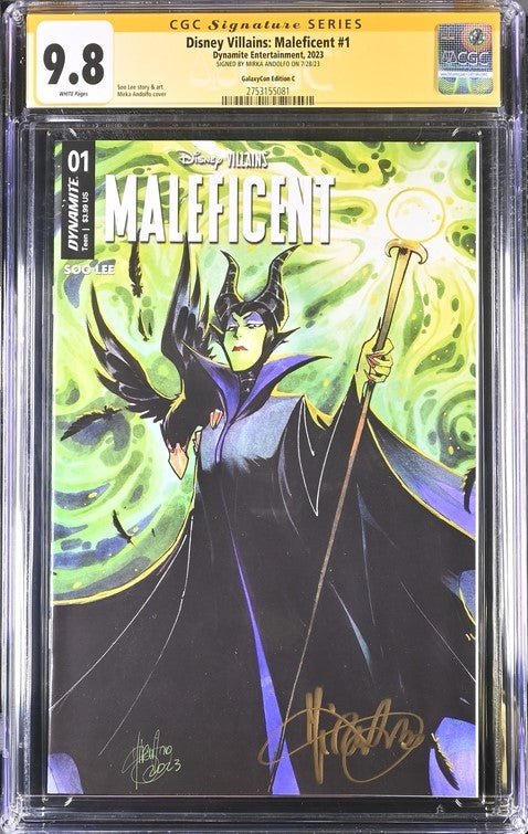 Disney Villains Maleficent #1 GalaxyCon Exclusive Andolfo Variant CGC