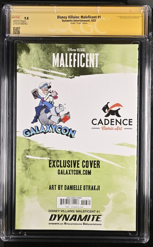 Disney Villains Maleficent #1 GalaxyCon Exclusive Otrakji Variant CGC Signature Series 9.8 Signed Danielle Otrakji
