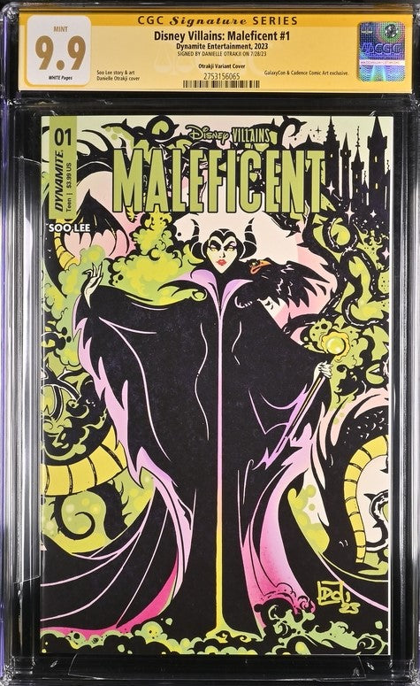 Disney Villains Maleficent #1 GalaxyCon Exclusive Variant CGC Signature Series 9.9 Mint Signed by Otrakji
