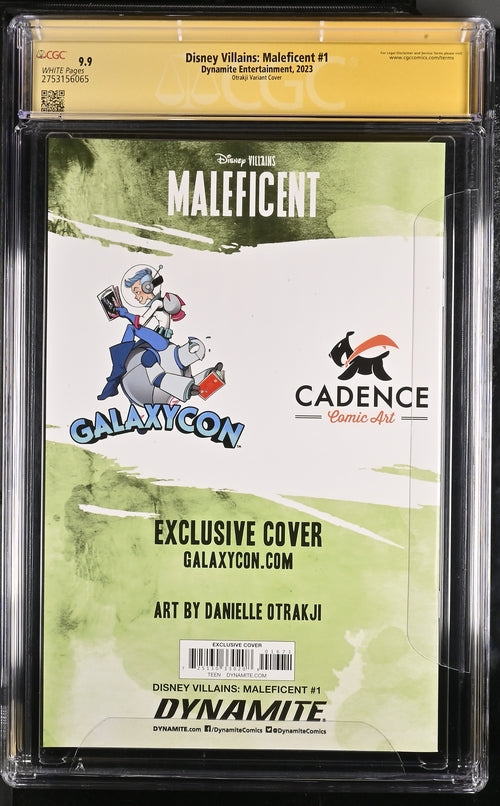 Disney Villains Maleficent #1 GalaxyCon Exclusive Variant CGC Signature Series 9.9 Mint Signed by Otrakji