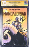 Star Wars: The Mandalorian Season 2 #1 Marvel Comics Galaxycon Exclusive CGC Signature Series 9.9 Mint Signed Barnes, Geanty