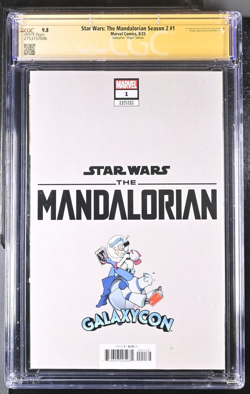 Star Wars The Mandalorian Season 2 #1 Marvel Comics CGC Signature Series 9.8 Signed Barnes, Jeanty GalaxyCon