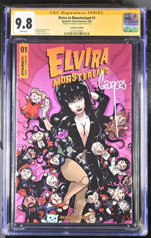 Elvira In Monsterland #1 Dynamite Entertainment GalaxyCon Edition CGC Signature Series 9.8 Signed Georges Jeanty GalaxyCon