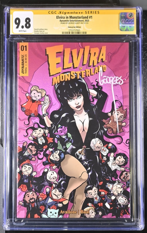 Elvira In Monsterland #1 Dynamite Entertainment GalaxyCon Edition CGC Signature Series 9.8 Signed Georges Jeanty