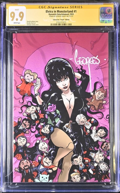 Elvira In Monsterland #1 Dynamite Entertainment GalaxyCon Edition CGC Signature Series 9.9 MINT Signed Georges Jeanty