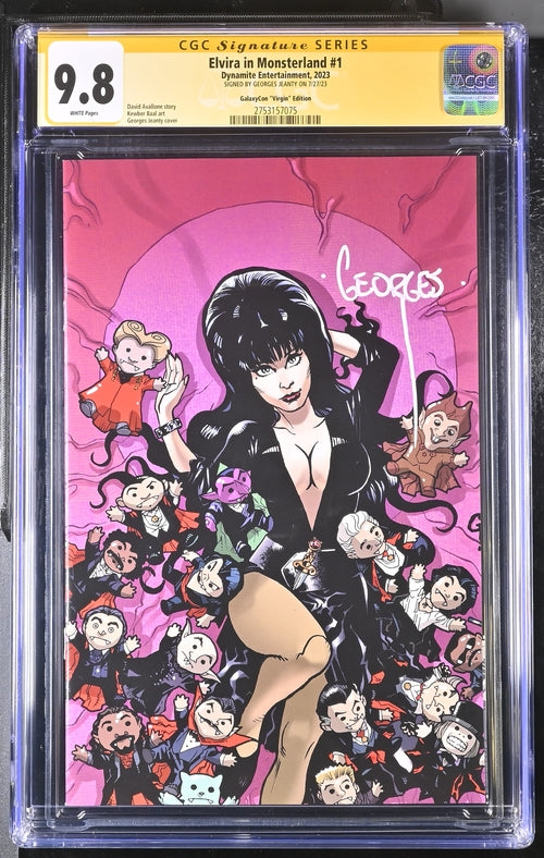 Elvira In Monsterland #1 Dynamite Entertainment GalaxyCon Edition CGC Signature Series 9.8 Signed Georges Jeanty