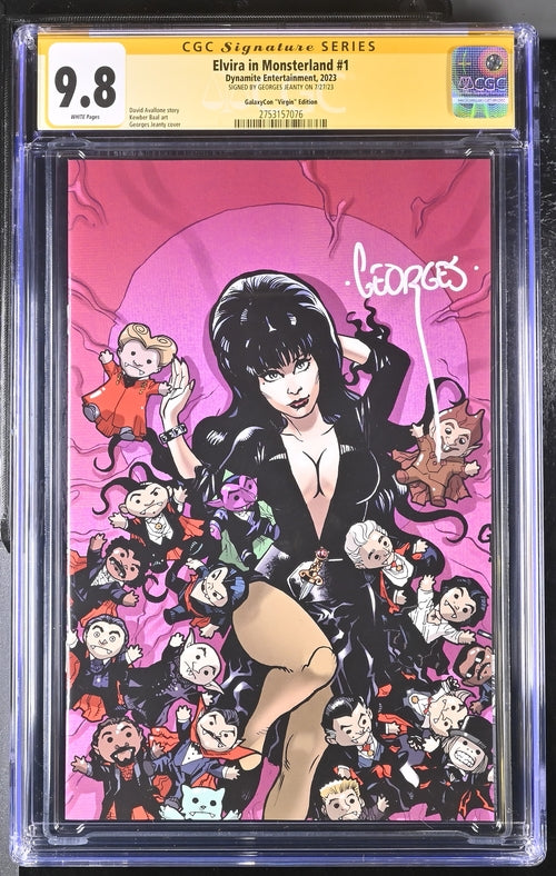 Elvira In Monsterland #1 Dynamite Entertainment GalaxyCon Edition CGC Signature Series 9.8 Signed Georges Jeanty