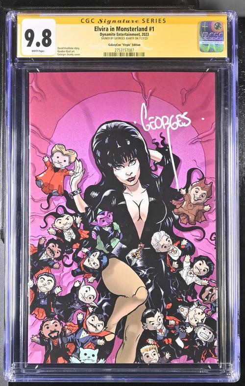 Elvira In Monsterland #1 Dynamite Entertainment GalaxyCon Edition CGC Signature Series 9.8 Signed Georges Jeanty