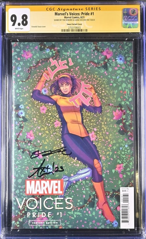 Marvel's Voices: Pride #1 Marvel Comics CGC Signature Series 9.8 Signed Tini Howard, Luana Vecchio