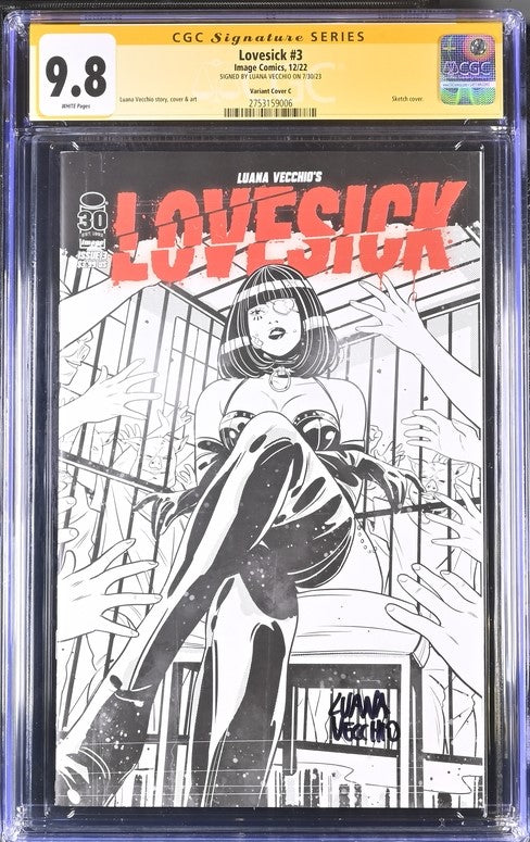 Lovesick #1 Variant Cover C Image Comics CGC Signature Series 9.8 Signed Luana Vecchio