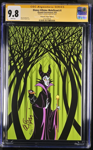 Disney Villains Maleficent #1 GalaxyCon Exclusive Duarte Virgin Variant CGC Signature Series 9.8