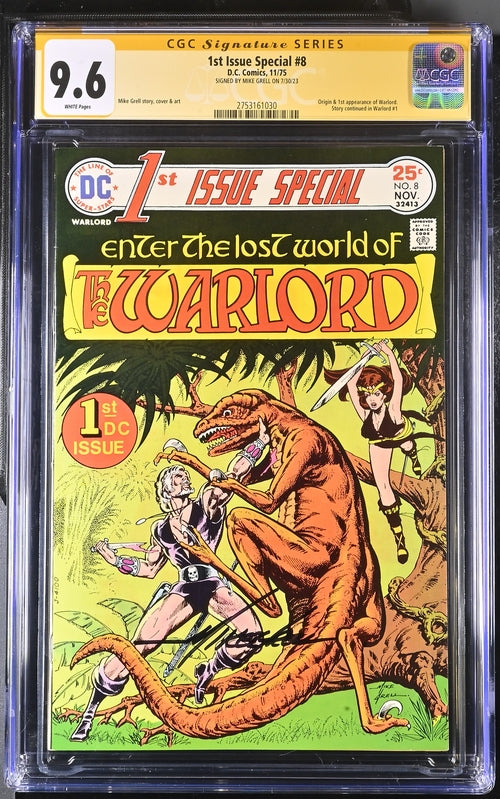1st Issue Special The Warlord #8 DC Comics CGC Signature Series 9.6 Signed Mike Grell
