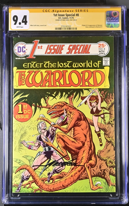 1st Issue Special The Warlord #8 DC Comics CGC Signature Series 9.4 Signed Mike Grell GalaxyCon