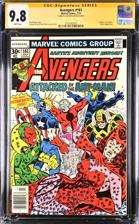 Avengers #161 Marvel Comics CGC Signature Series 9.8 Signed Jim Shooter