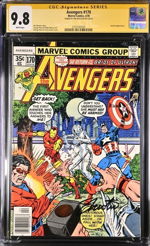 Avengers #170 Marvel Comics CGC Signature Series 9.8 Signed Jim Shooter