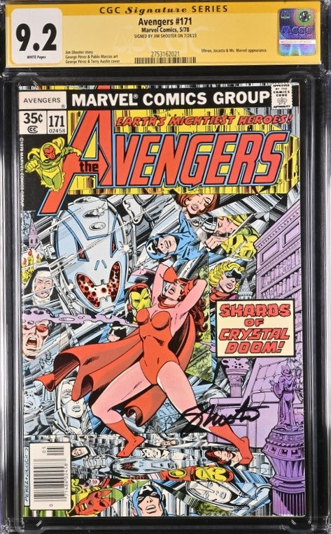 Avengers #171 Marvel Comics CGC Signature Series 9.2 Signed Jim Shooter