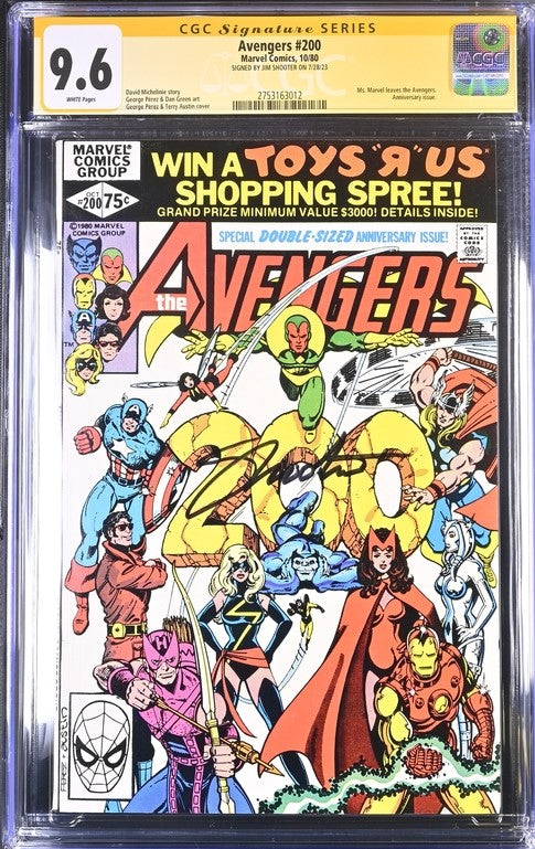 Avengers #200 Marvel Comics CGC Signature Series 9.6 Signed Jim Shooter