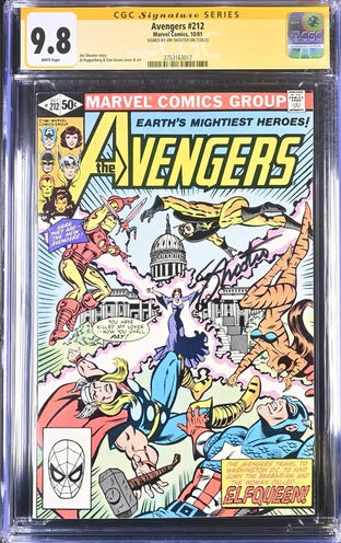 Avengers #212 Marvel Comics CGC Signature Series 9.8 Signed Jim Shooter