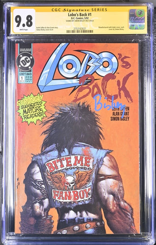 Lobo's Back #1 DC Comics CGC Signature Series 9.8 Signed Simon Bisley