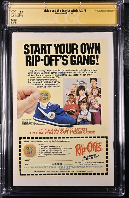 Vision and the Scarlet Witch #v2 #1 Marvel Comics CGC Signature Serires 9.6 Signed Steve Englehart