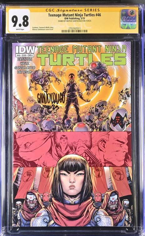 Teenage Mutant Ninja Turtles #46 IDW Publishing CGC Signature Series 9.8 Signed Mateus Santolouco