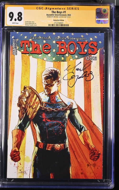 The Boys #1 Dynamite Comics Trade Edition CGC Signature Series 9.8 Signed Michael Gaydos GalaxyCon