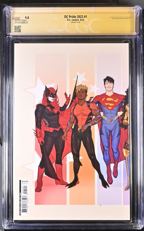 DC Pride 2022 #1 Swaby Variant CGC Signature Series 9.8 Signed Howard, Williams GalaxyCon