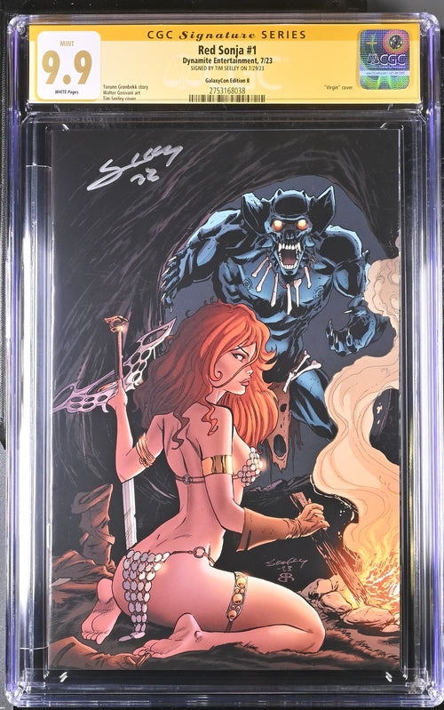 Red Sonja #1 GalaxyCon Edition B Dynamite Entertainment CGC Signature Series 9.9 Signed Tim Seeley GalaxyCon