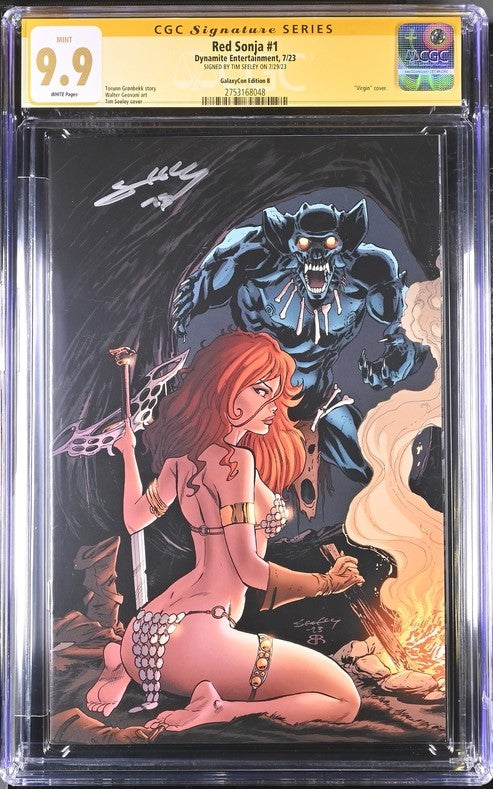 Red Sonja #1 GalaxyCon Edition B Dynamite Entertainment CGC Signature Series 9.9 Signed Tim Seeley