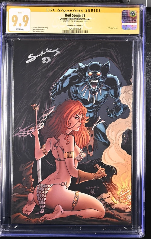 Red Sonja #1 GalaxyCon Edition B Dynamite Entertainment CGC Signature Series 9.9 Signed Tim Seeley GalaxyCon